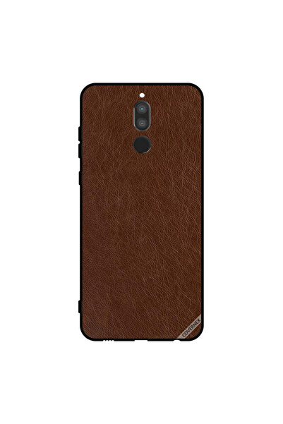 Covernex غطاء حماية لهاتف هواوي ميت 10 لايت - بني داكن - منقوش - جلد