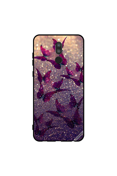 Covernex غطاء حماية لهاتف هواوي ميت 10 لايت بنقشة فراشات لامعة