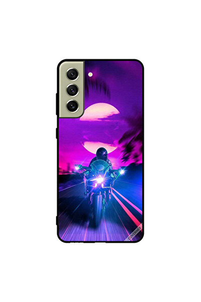 Covernex غطاء حماية لهاتف سامسونج S21 FE راكب الدراجة النارية يترك القمر خلفه