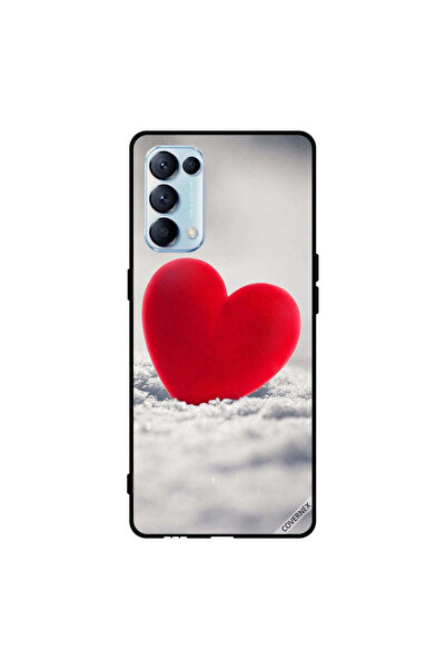 Covernex غطاء حماية لهاتف Oppo Reno5 Pro 5G بتصميم قلب أحمر جميل