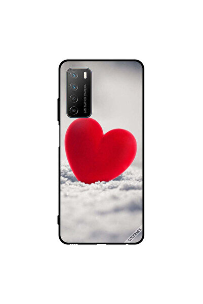 Covernex غطاء حماية لهاتف Honor Play 4 بتصميم قلب أحمر جميل