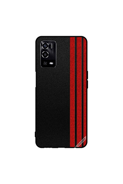 Covernex غطاء حماية لهاتف Oppo A55/56 بثلاثة خطوط عمودية حمراء