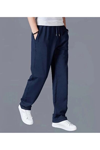 FİTGO Women's Navy Blue Straight Leg Tracksuit