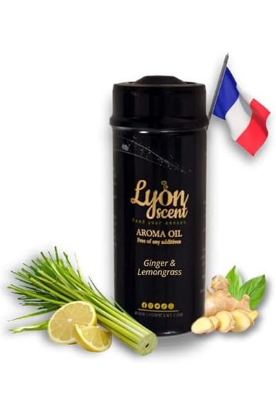 Lyon Scent Aroma Oil, Diffuser Aroma, Perfume Oil, Air Freshener, Aroma Refill (170ml, Ginger & Lemo