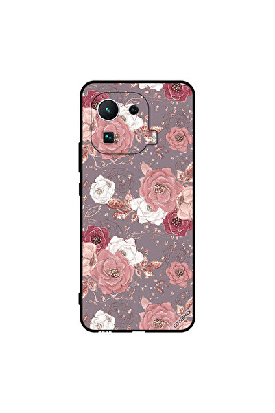 Covernex غطاء حماية لهاتف شاومي مي 11 برو - لون الشوكولاتة، بنمط زهور