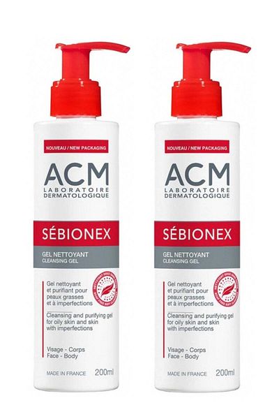 ACM Sebionex Cleansing Gel for Oily Skin - 200 ml (Pack of Two)