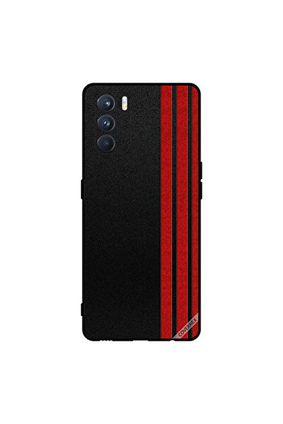 Covernex غطاء حماية لهاتف Oppo K9 Pro بثلاثة خطوط عمودية حمراء