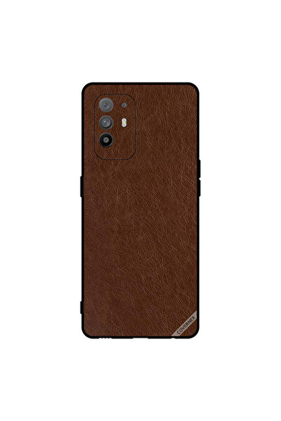 Covernex غطاء حماية لهاتف Oppo A95 بنمط جلدي بني داكن