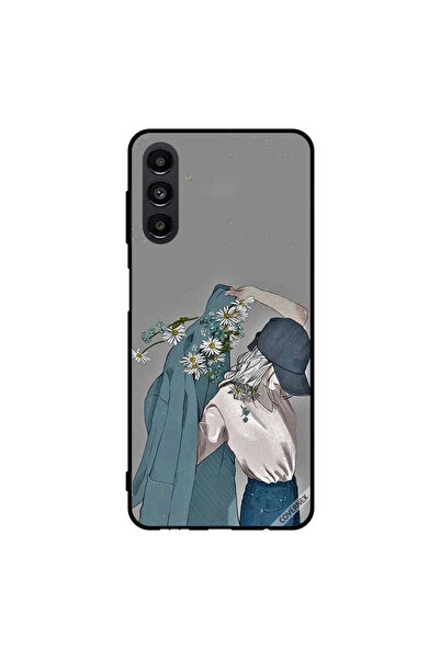 Covernex غطاء حماية لهاتف سامسونج جالاكسي A13 5G، فتاة ترتدي معطفًا مزهرًا
