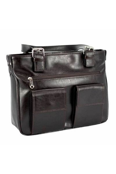 Magazinul de genti Women's bag, made of genuine leather, model 015, Dark brown