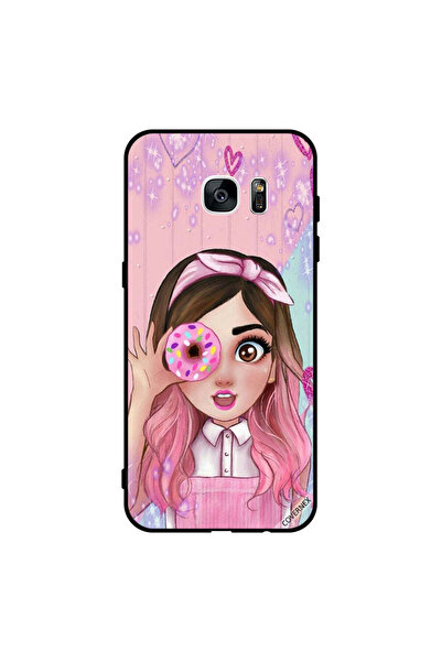 Covernex غطاء حماية لهاتف سامسونج جالاكسي إس 7 إيدج - فتاة صغيرة لطيفة تحمل د...