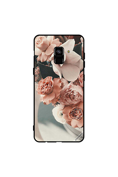 Covernex غطاء حماية لهاتف سامسونج جالاكسي A8+ (2018) بنقشة زهور الخوخ