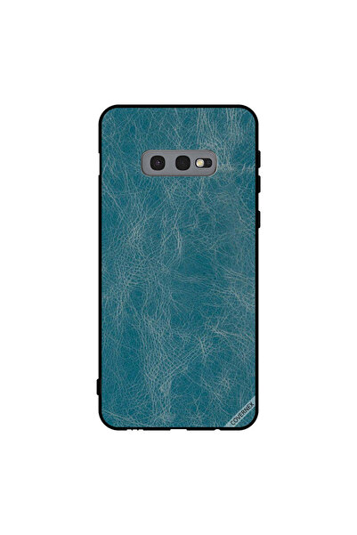 Covernex غطاء حماية لهاتف سامسونج جالاكسي S10e بنمط جلدي أزرق