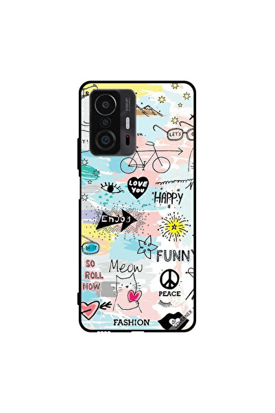 Covernex Protective Case Cover For Xiaomi 11T Pro Doodle Meow Enjoy