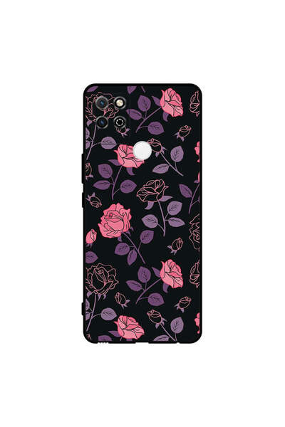 Covernex غطاء حماية لهاتف Honor Play 5T مع زهور وردية وأرجوانية