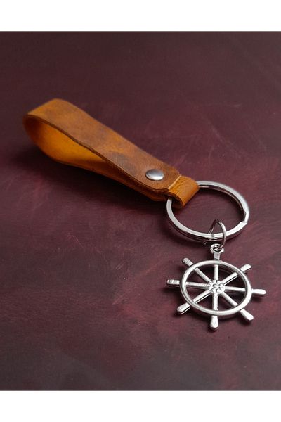 BSN Store Seaman's Rudder Figure Keychain Premium Hand Made Real Leather Keychain