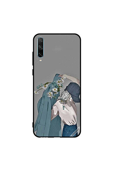 Covernex غطاء حماية لهاتف Honor 30i بطبعة فتاة ترتدي معطفًا مزهرًا