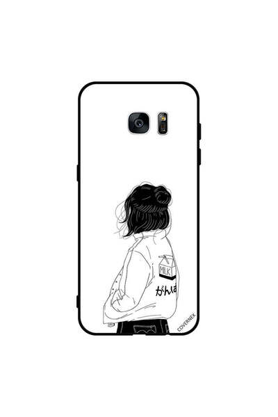 Covernex غطاء حماية لهاتف سامسونج جالاكسي S7 إيدج - فتاة تفكر بعمق