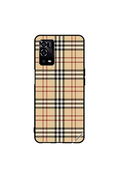 Covernex غطاء حماية لهاتف Oppo A55/56 بخطوط حمراء وسوداء على القماش
