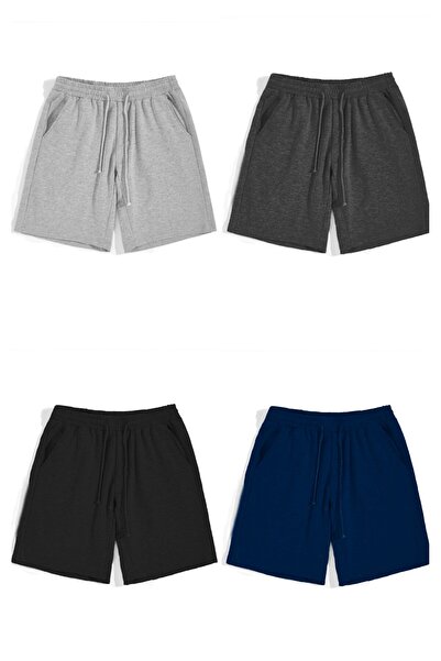 FİTGO Women's Relaxed Cut 4-Piece Shorts