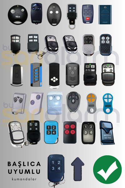 sarıalarm Çok Fonksiyonlu Otopark Kepenk Bariyer Kumandası Siyah Soft Model