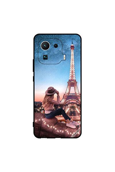 Covernex غطاء حماية لهاتف شاومي مي 11 برو - فتاة قبعة بنية وبرج إيفيل