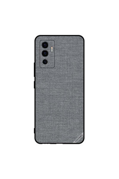 Covernex غطاء حماية لهاتف Vivo V23e 5G بنمط قماش رمادي