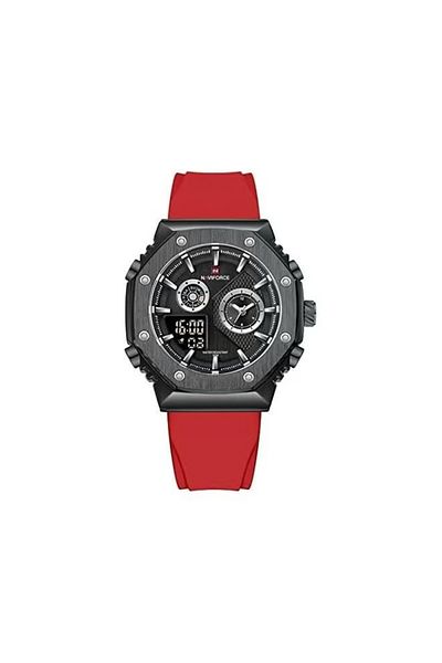 Naviforce Men Dual Display Analog Digital Watch Multifunctional Military Quartz Wrist Watches Sport