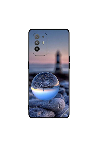 Covernex غطاء حماية لهاتف Oppo A95، تصوير رائع للطبيعة في زجاج دائري