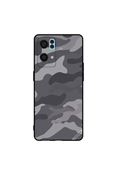 Covernex غطاء حماية لهاتف Oppo Reno7 Pro 5G بنمط مموه رمادي