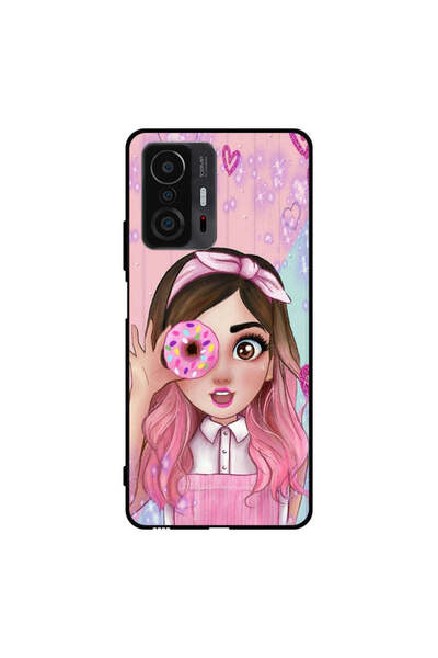 Covernex غطاء حماية لهاتف Xiaomi 11T فتاة صغيرة لطيفة تحمل دونات