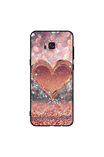 Covernex غطاء حماية لهاتف سامسونج جالاكسي S8+ بتصميم قلب ذهبي لامع