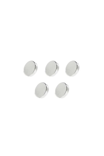 dalimag Set 5 very strong magnets, gray, disc, simple, for various activities, 5 mm X 2 mm, dalimag