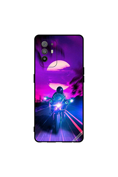 Covernex غطاء حماية لهاتف Oppo A95 Biker Leaving Moon Behind