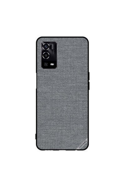 Covernex غطاء حماية لهاتف Oppo A55/56 بنمط قماش رمادي
