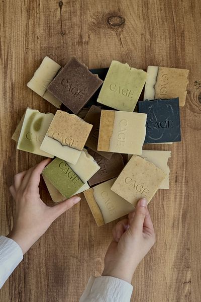 Cageartstudio Natural Turmeric Soap 2 Pack - 100% Handmade and Natural, Skin Friendly, Chemical Free (2 Pieces)