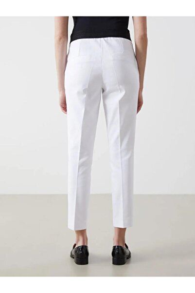 LC Waikiki LCW Vision Beyaz Beli Lastikli Dar Fit Kadın Pantolon