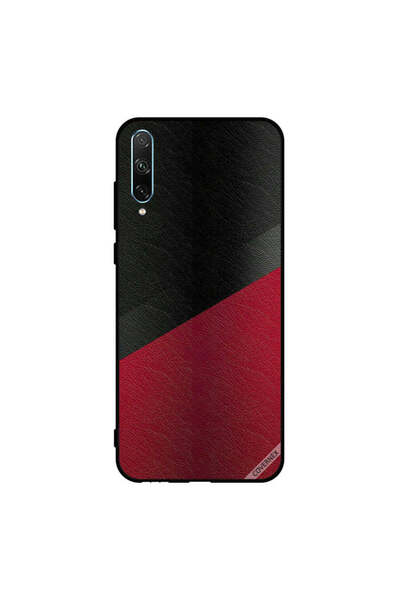 Covernex غطاء حماية لهاتف Honor 30i بنمط جلدي أسود وأحمر