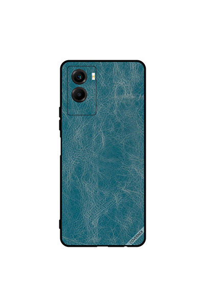 Covernex غطاء حماية لهاتف Vivo Y55s 5G بنمط جلدي أزرق
