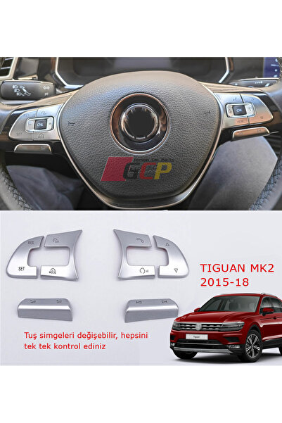 GCP German Car Parts غطاء مفتاح عجلة القيادة Tiguan - مفتاح التحكم في عجلة القيادة Tiguan MK2