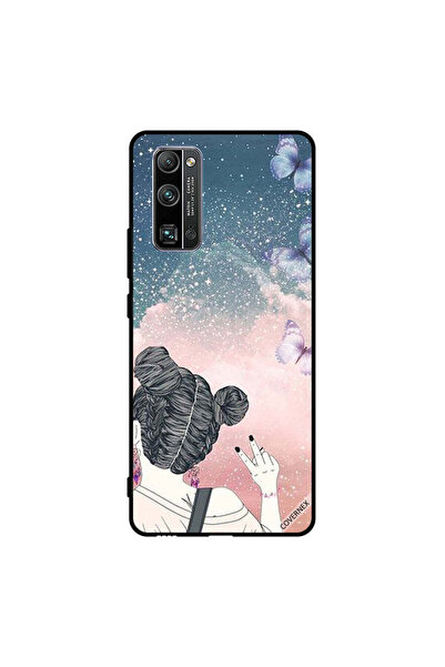 Covernex غطاء حماية لهاتف Honor 30 Pro+ فتاة تصنع علامة النصر