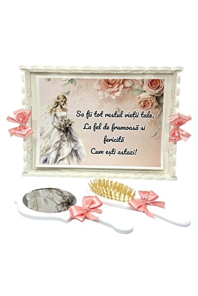 OEM Set tava pentru gatitul miresei, personalizat mire si mireasa, format din 3 piese