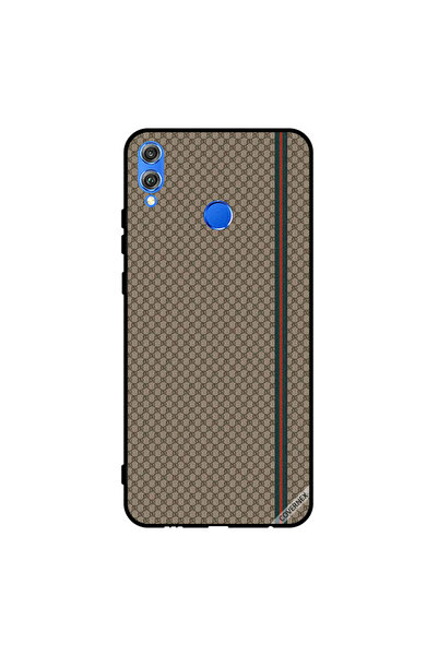 Covernex غطاء حماية لهاتف Honor 8X بخطوط حمراء وخضراء على نمط بني