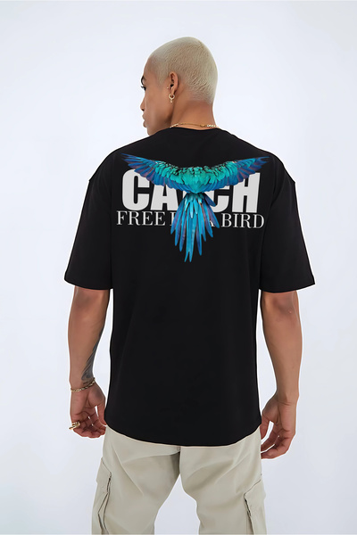VİZYON İKRA Bluebird Back Printed Unisex T-Shirt/T-Shirt - All Age Groups