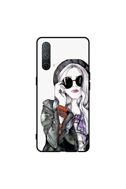 Covernex غطاء حماية لهاتف Oneplus Nord CE 5G أسود زجاجي ستايلس لطيف للبنات