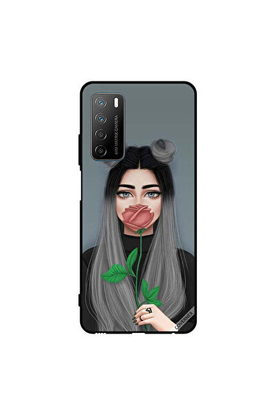 Covernex Protective Case Cover For Honor Play 4 Cute Girl Hide Mouth On Peach...