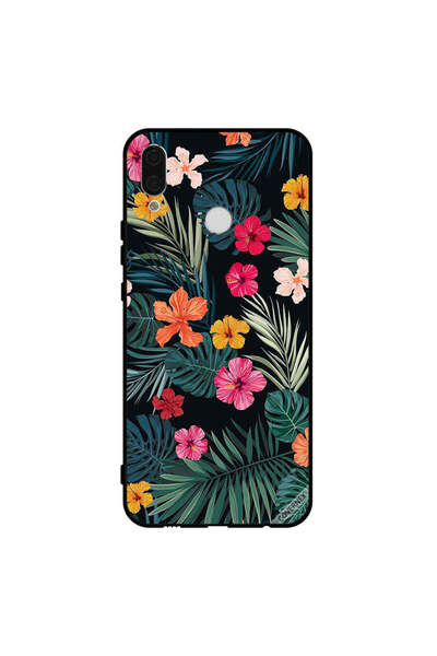 Covernex غطاء حماية لهاتف هواوي نوفا 3i، زهور متعددة الألوان وريش أخضر داكن