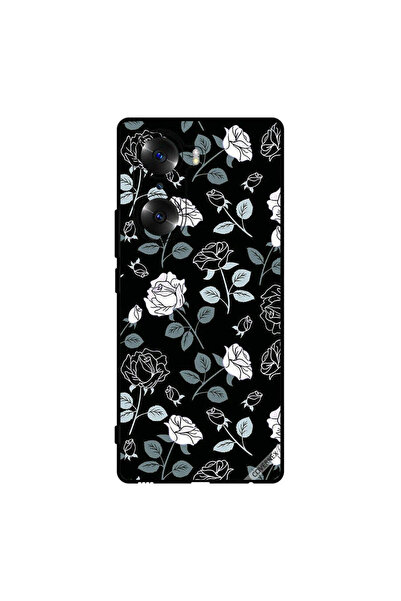 Covernex غطاء حماية لهاتف Honor 60 بنقشة زهور باللونين الأبيض والأسود