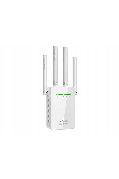 OEM Wireless Signal Amplifier, WiFi Extender, 300 Mbps, 2.4 GHz, 4 Antennas, White