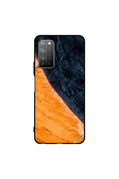 Covernex غطاء حماية لهاتف Honor X10 5G بنمط طلاء أصفر وأسود